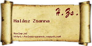 Halász Zsanna névjegykártya