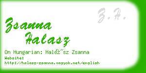 zsanna halasz business card